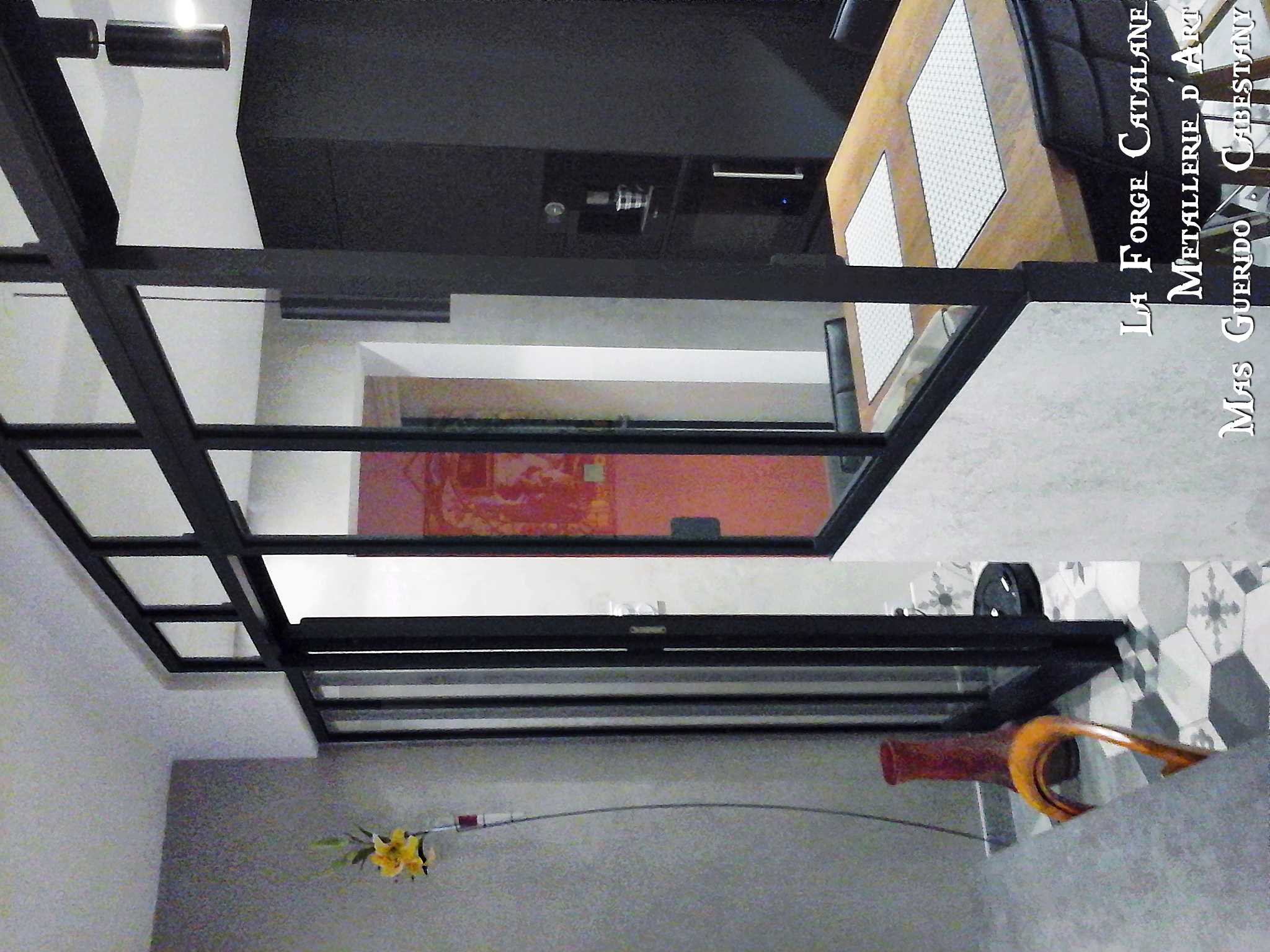 verriere double porte coulissante imposte et vitrage clair fer forge catalane  (3).jpg